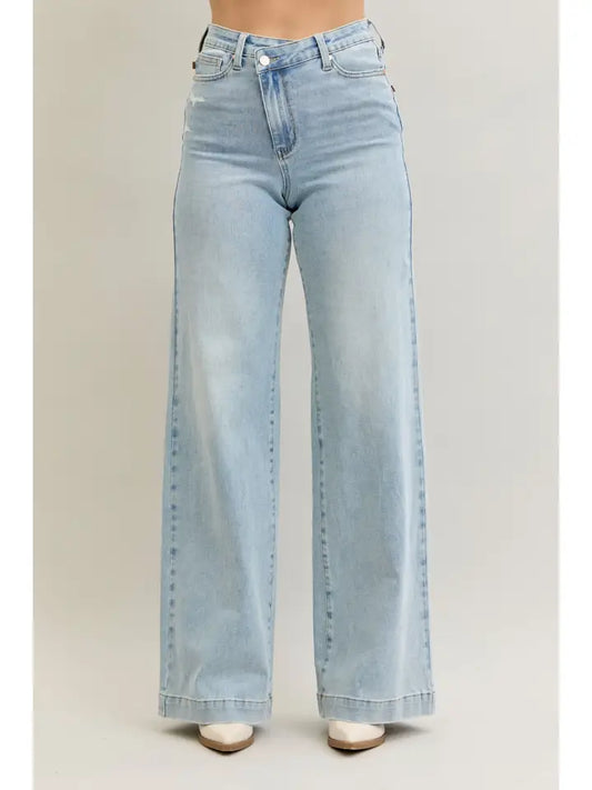 Judy Blue Hw Retro Wide Criss Cross