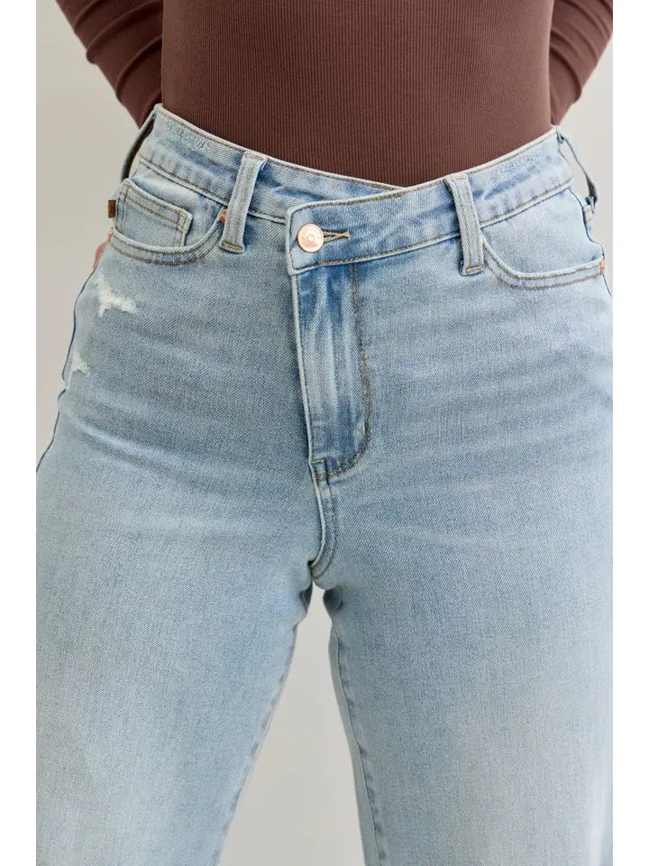 Judy Blue Hw Retro Wide Criss Cross