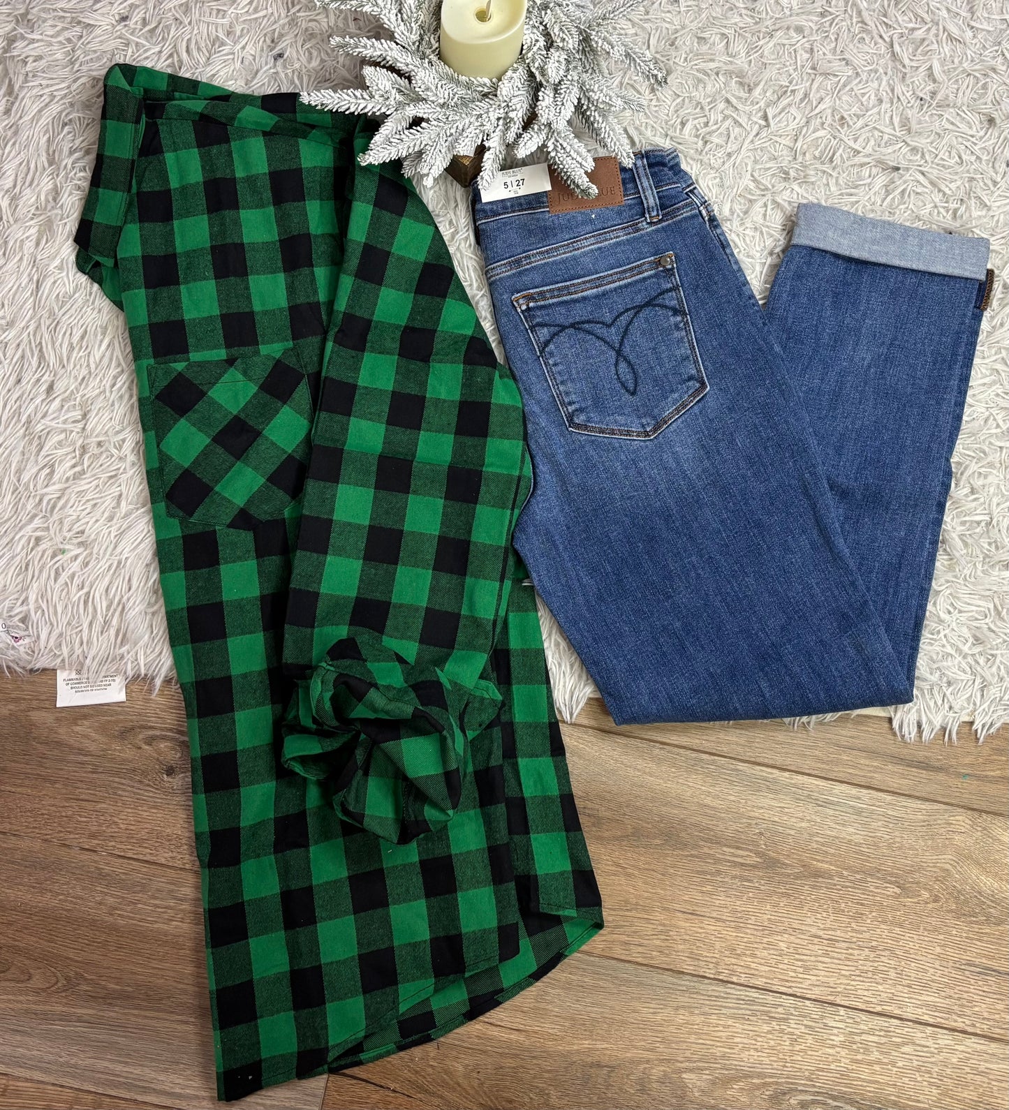Green Checkered Flannel