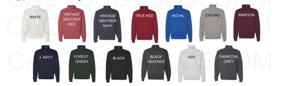 School Mascot 1/4 Zip Crewneck