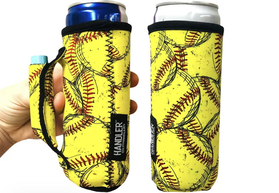 Slim Koozie with Handle/Chapstick Pocket