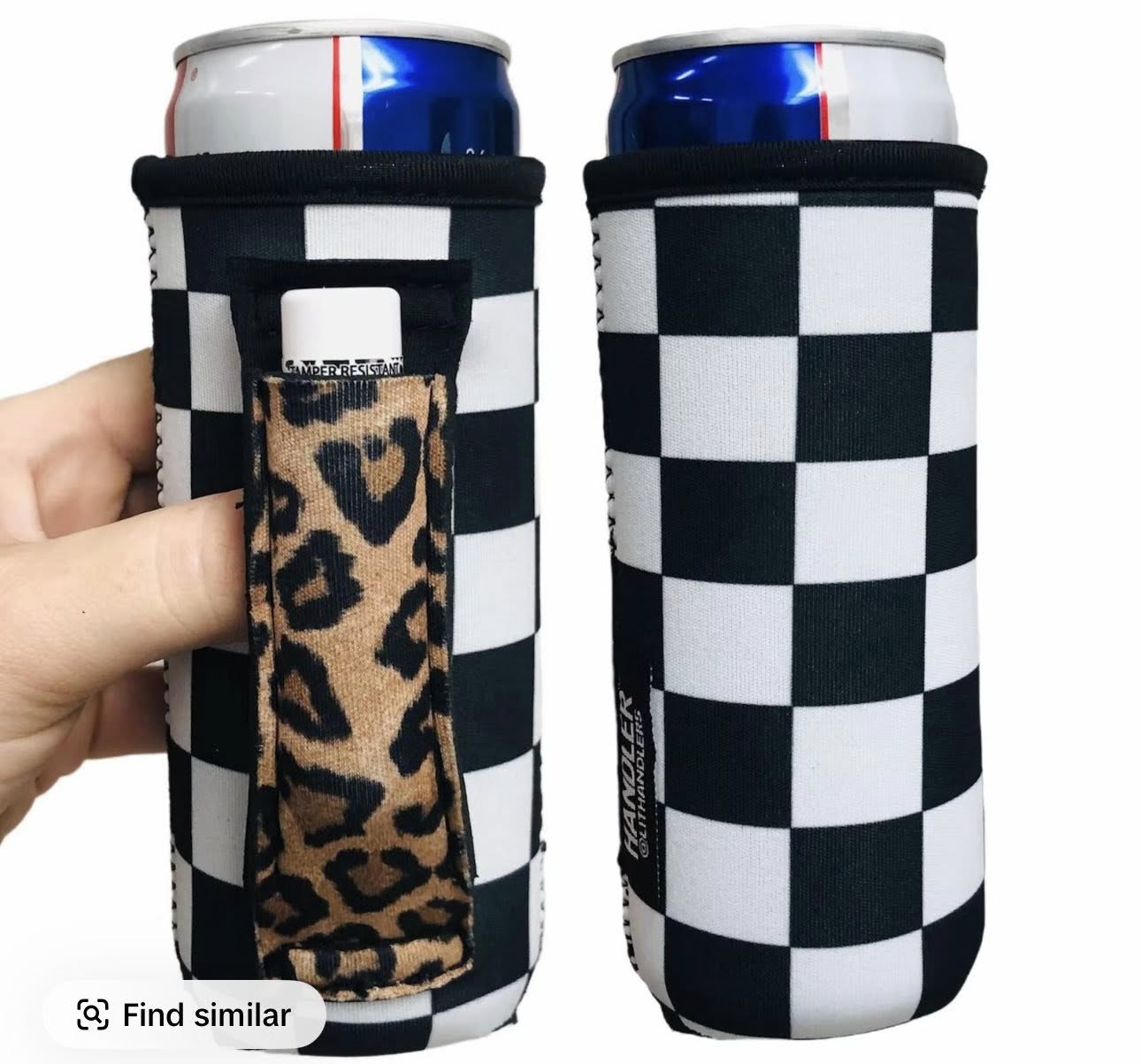 Slim Koozie with Handle/Chapstick Pocket
