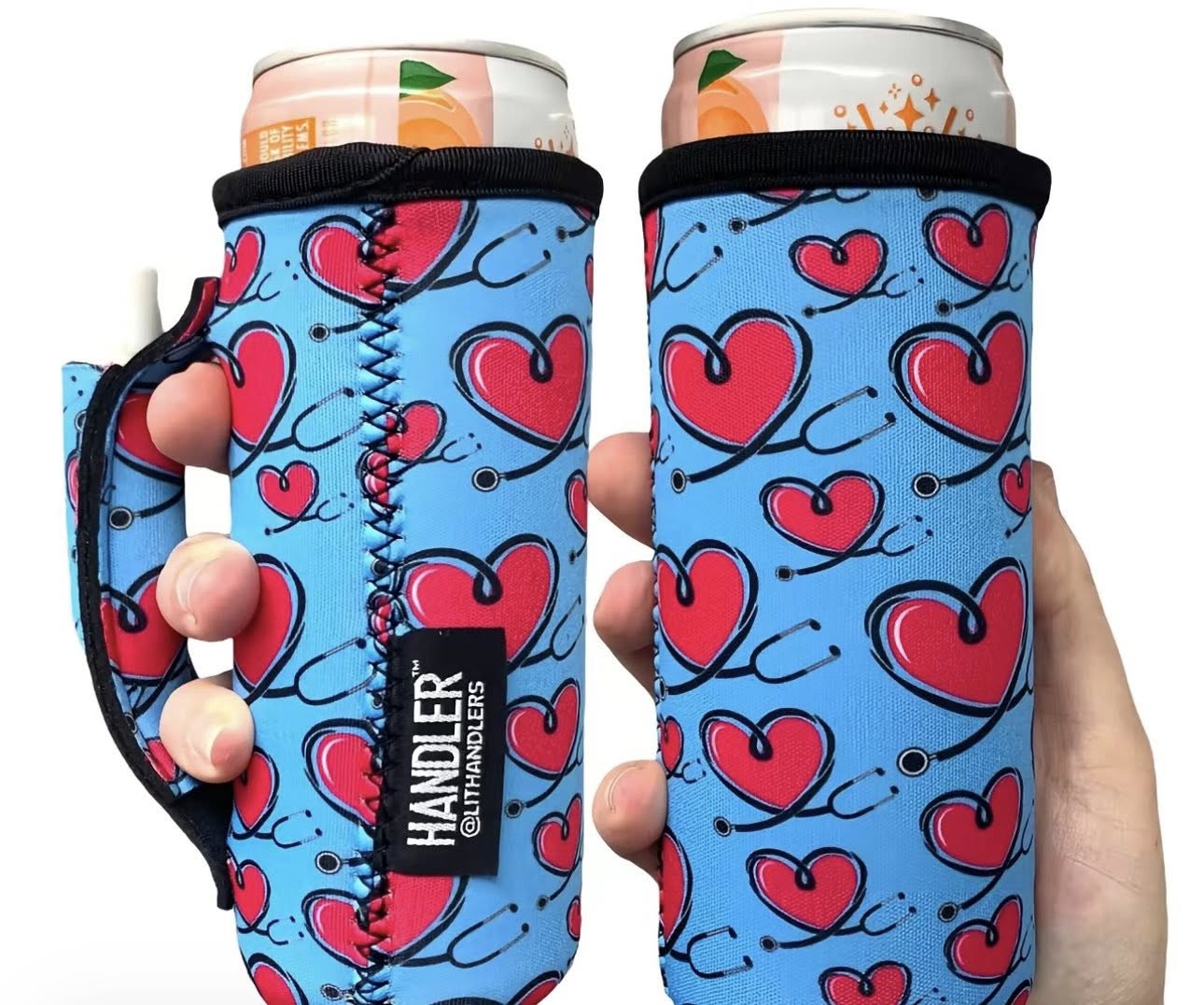 Slim Koozie with Handle/Chapstick Pocket