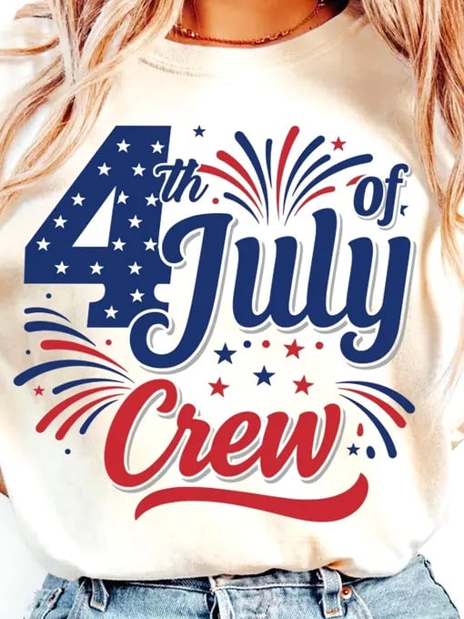 4th of July Crew Patriotic Graphic Tee | USA Fireworks Shirt | M&M Scents & Apparel, LLC