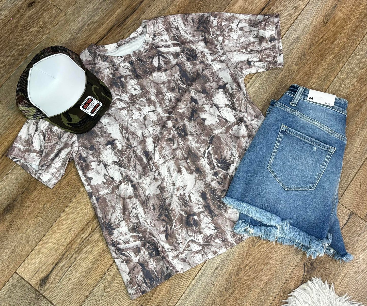 Neutral Camo Oversized Tee | Trendy Boutique Camouflage Shirt | M&M Scents & Apparel, LLC