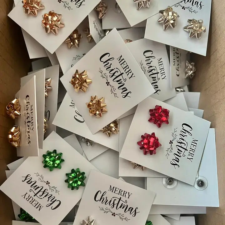 Christmas Bow Earrings