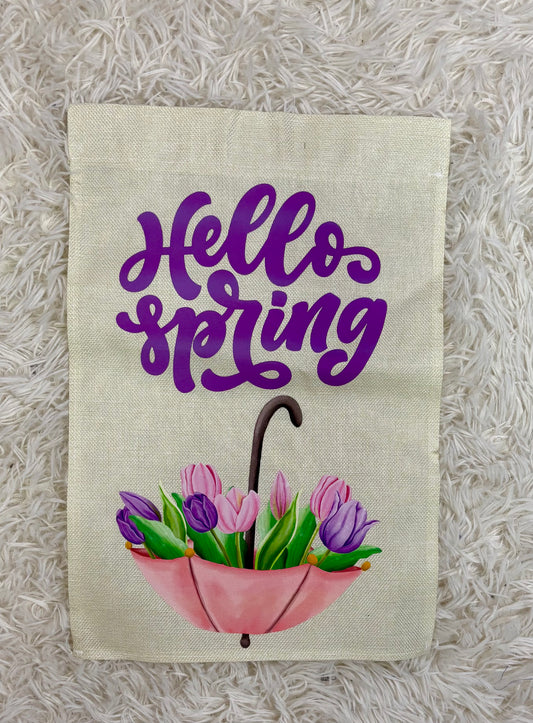 Hello Spring Garden Flag