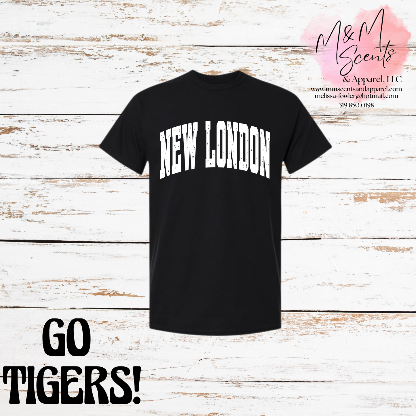 New London Arch Graphic Tee | Classic School Spirit Shirt | Multiple Colors