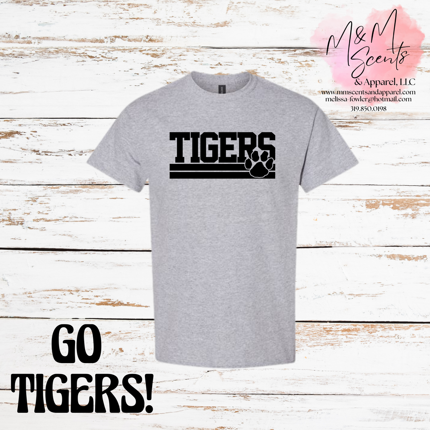 New London Tigers Paw Stripe Graphic Tee | School Spirit Shirt | Multiple Colors