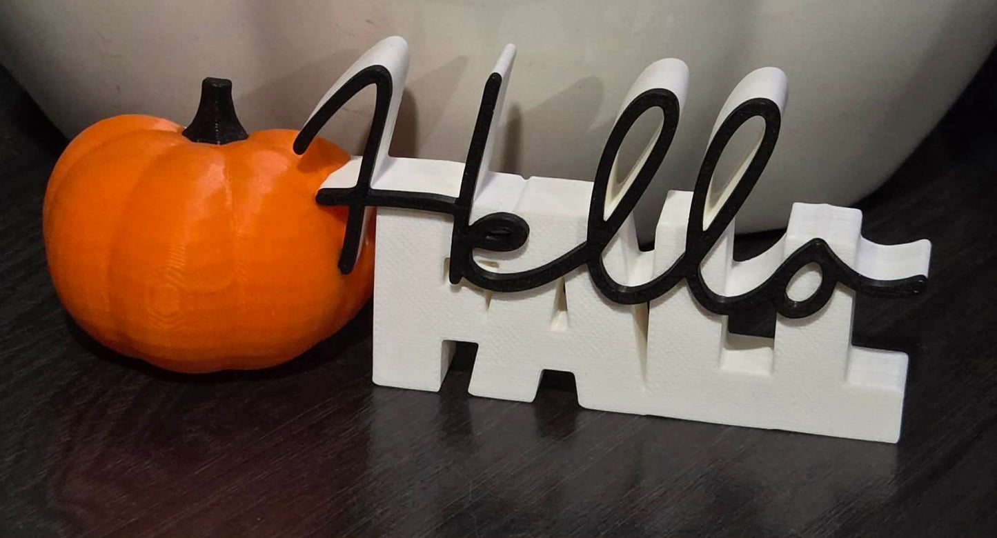 Hello Fall with Pumpkin