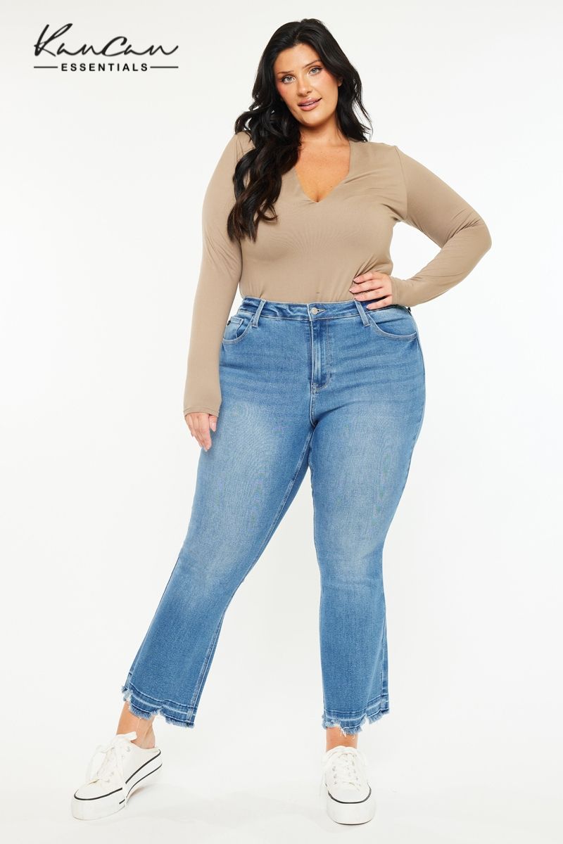 KanCan Plus High Rise Crop Bootcut