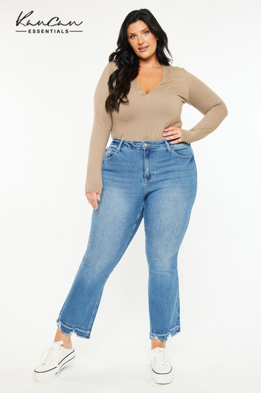 KanCan Plus High Rise Crop Bootcut
