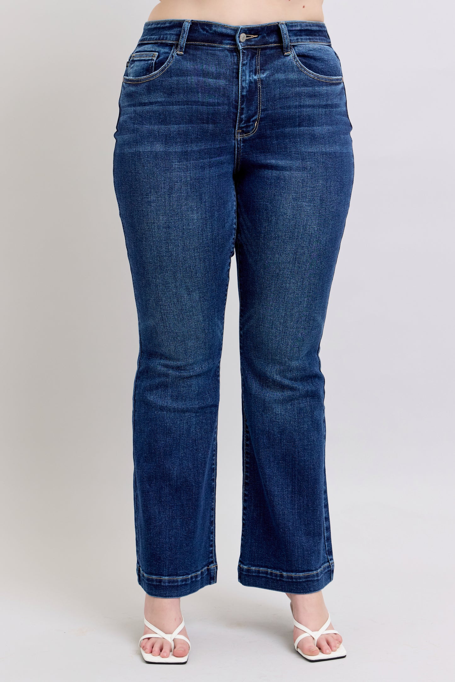Judy Blue High Waist Trouser Flare Plus Size Petite