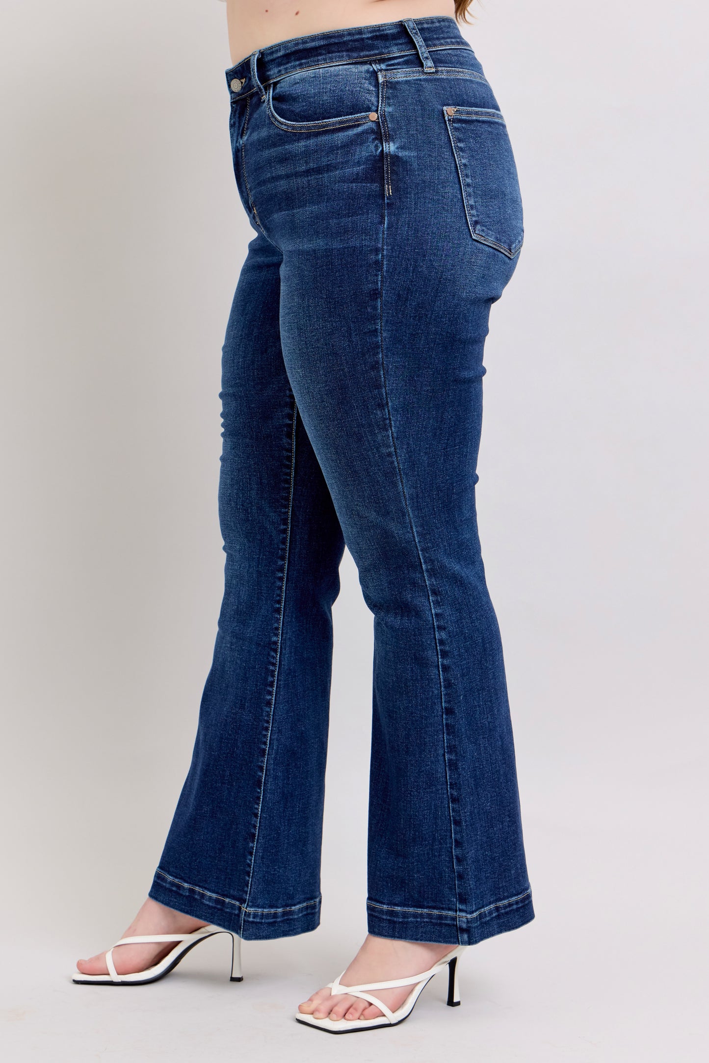 Judy Blue High Waist Trouser Flare Plus Size Petite