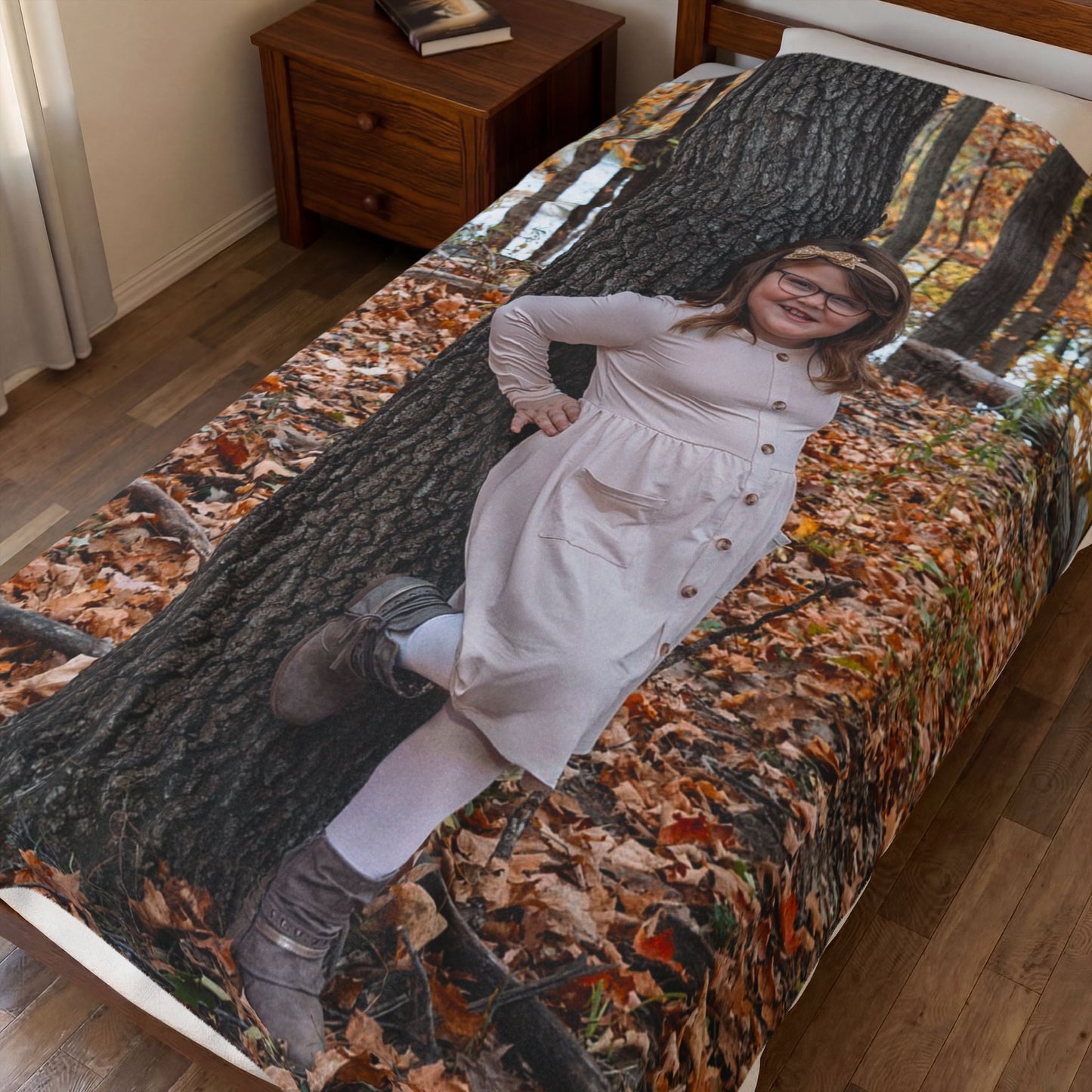 Personalized Velveteen Plush Blanket - Custom Photo Cozy Throw for Kids & Family Gifts