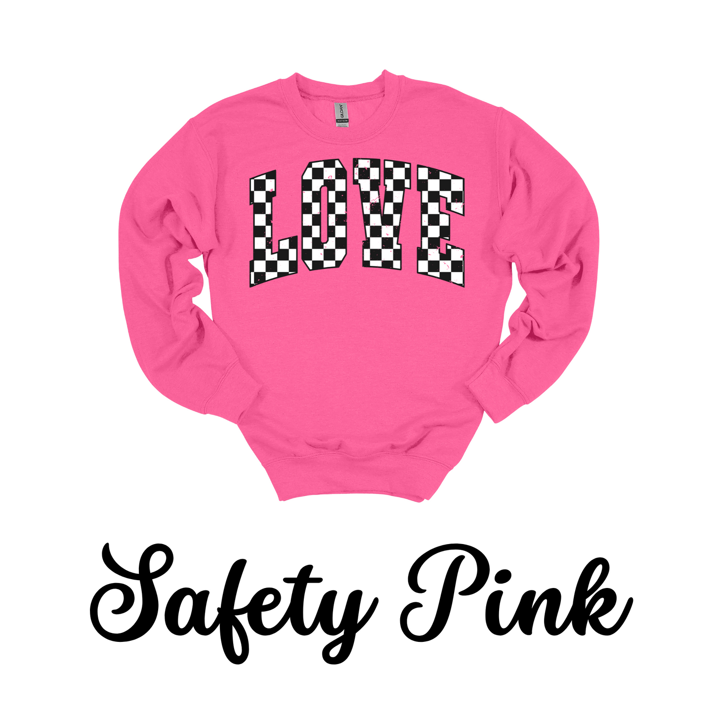 Checkered LOVE Crewneck