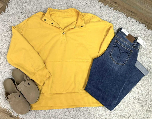 Button Up Sweatshirt