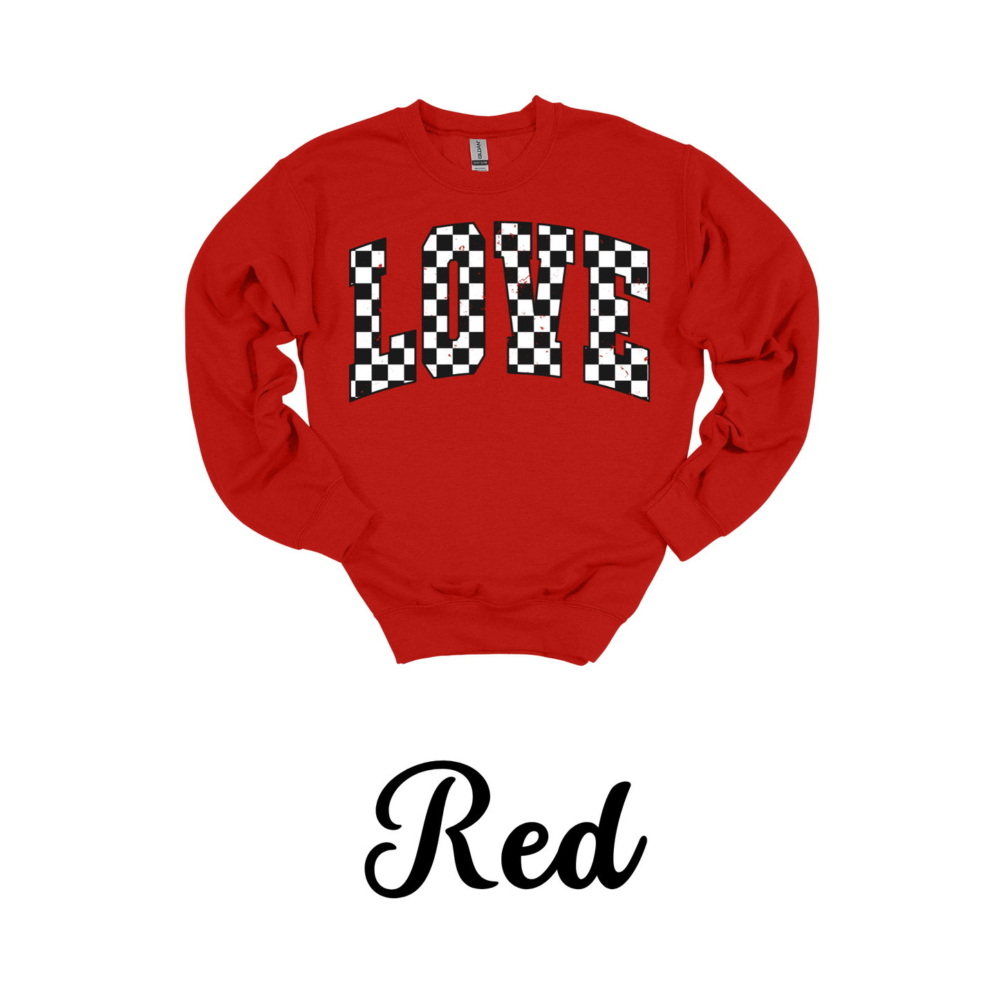 Checkered LOVE Crewneck