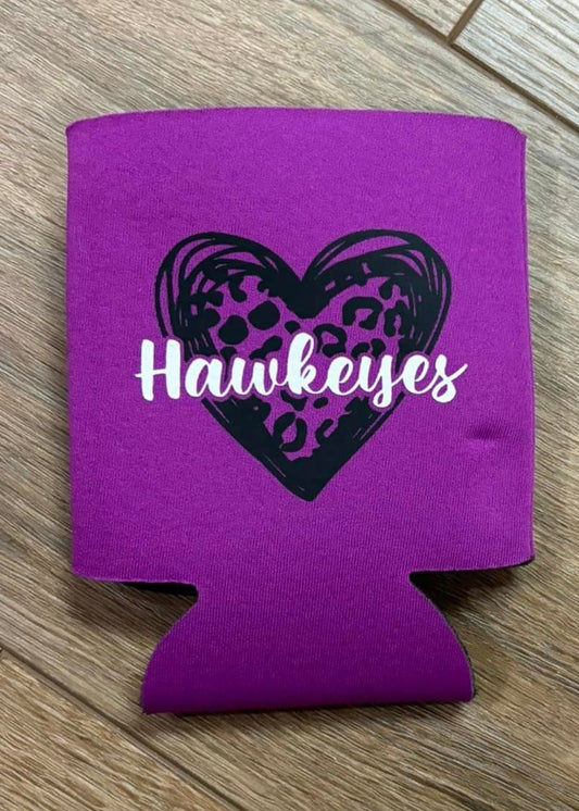 Hawkeyes Heart Koozie