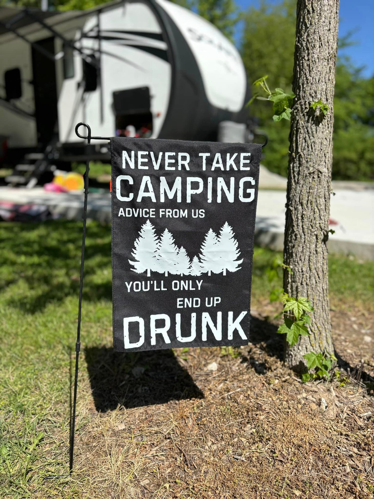 Camping Advice Flag