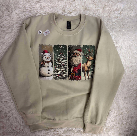 Vintage Christmas Crewneck Sand