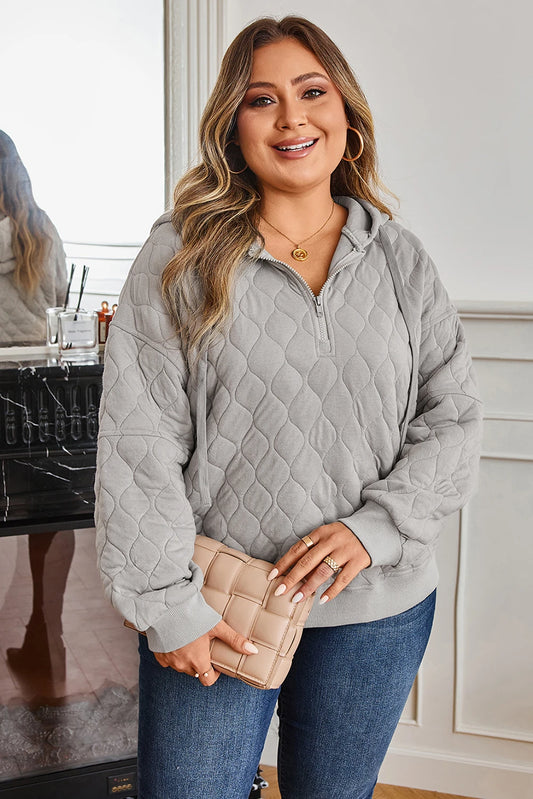 Quilted Quarter Zip Pullover