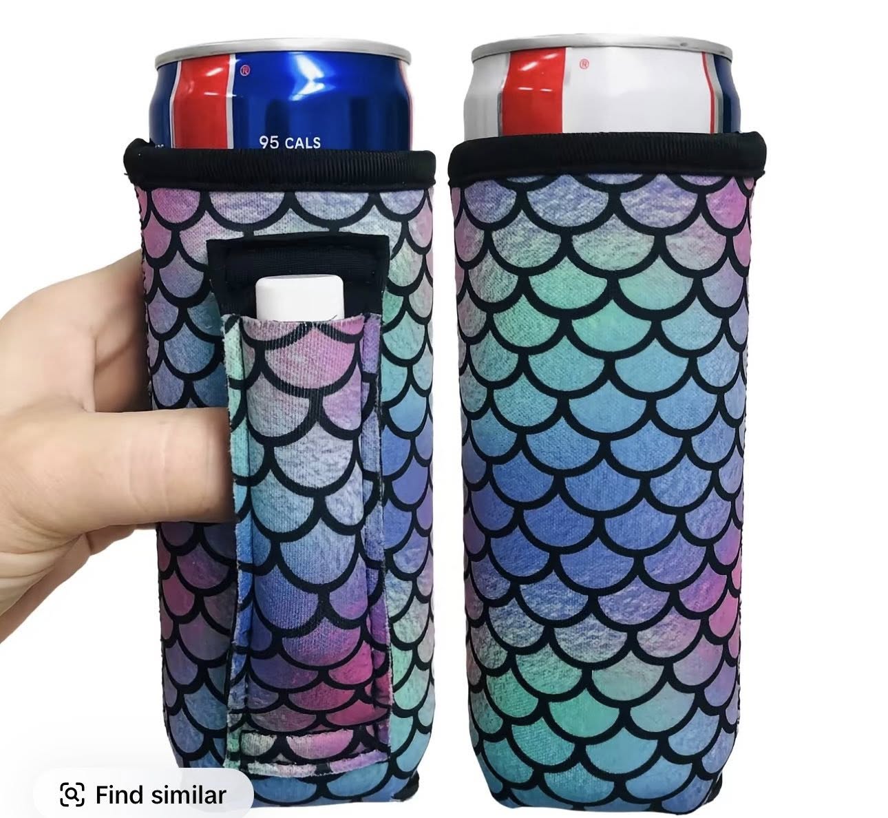Slim Koozie with Handle/Chapstick Pocket