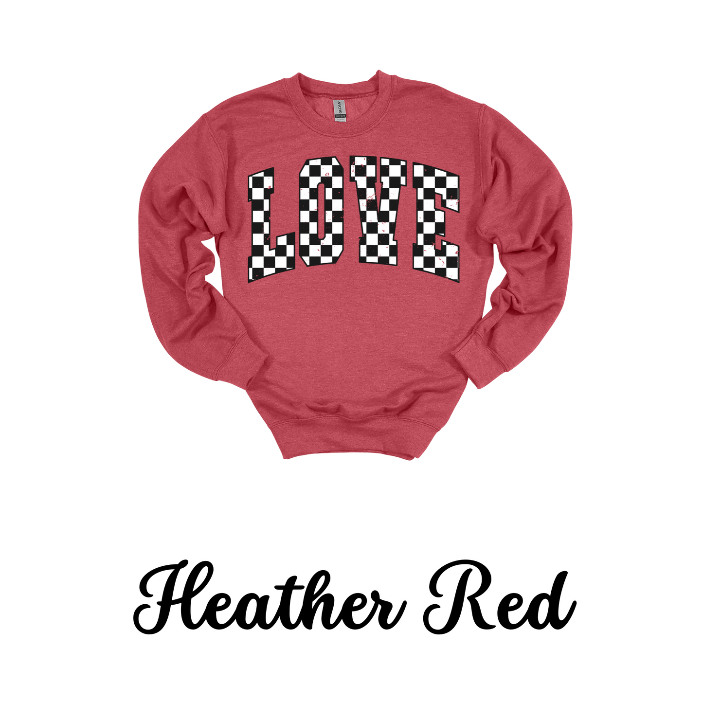 Checkered LOVE Crewneck