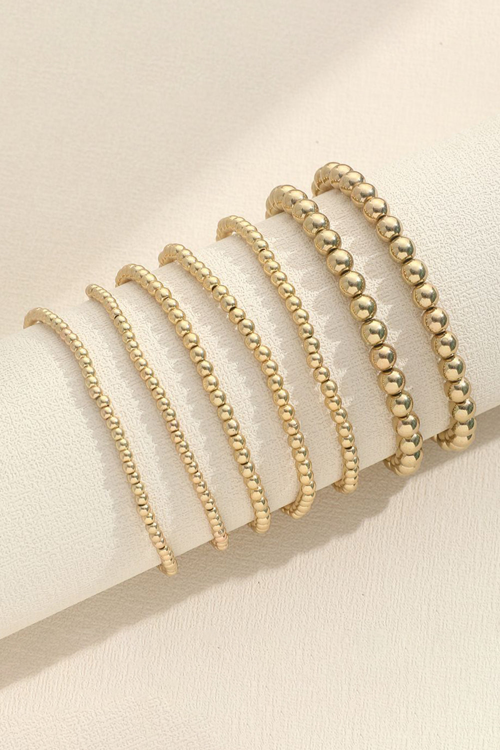 Gold Plate Beaded Bracelet Set