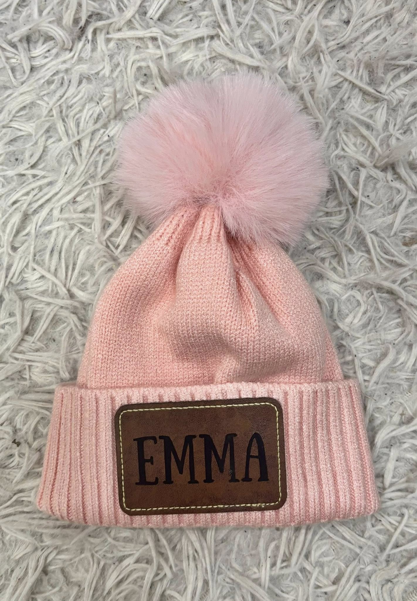 Knit Wool Hat with Ball