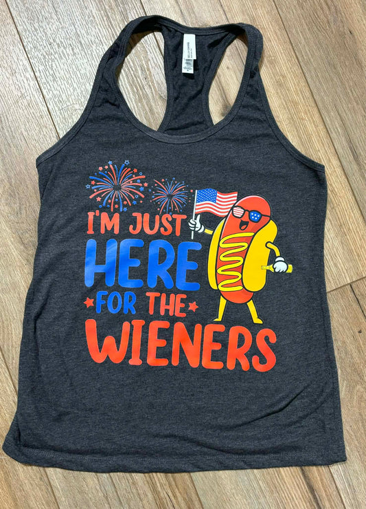 I’m Just Here for the Wieners Tank – Funny 4th of July Graphic