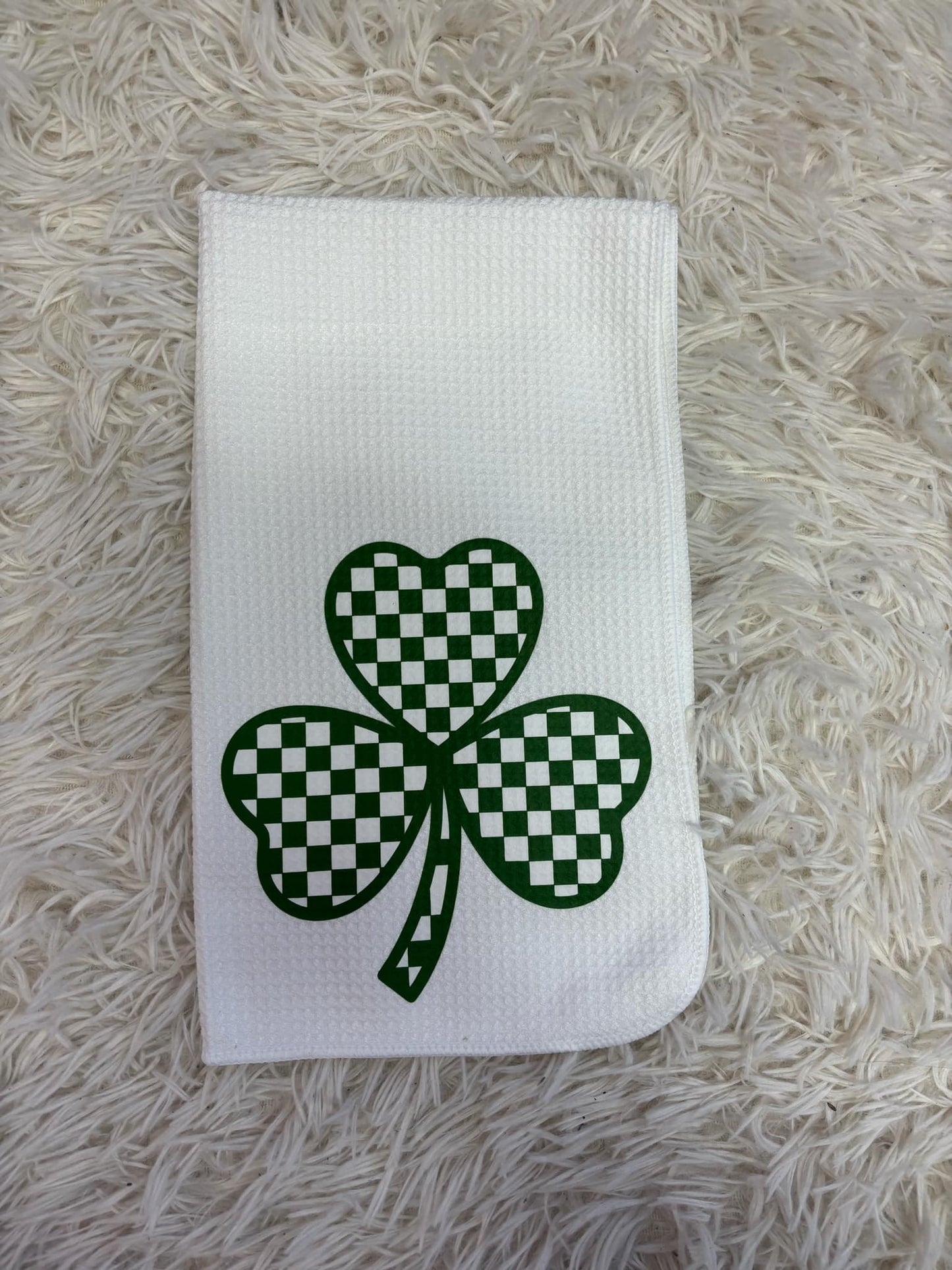 Checkered Shamrock Towel