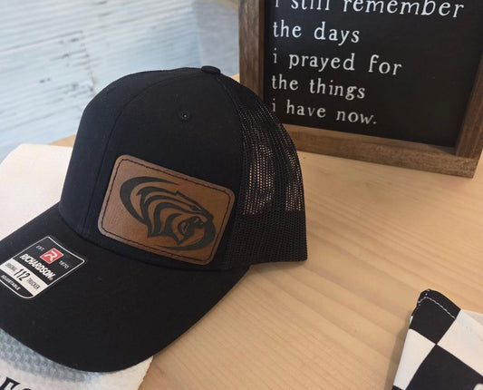 New London Tigers Leather Patch Trucker Hat