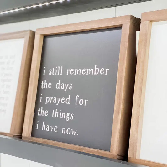 I Still Remember the Days