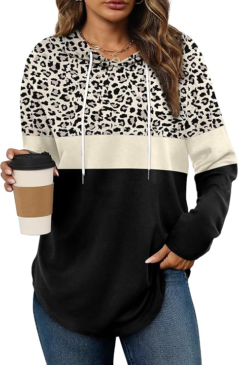 Leopard Print Hoodie Pullover