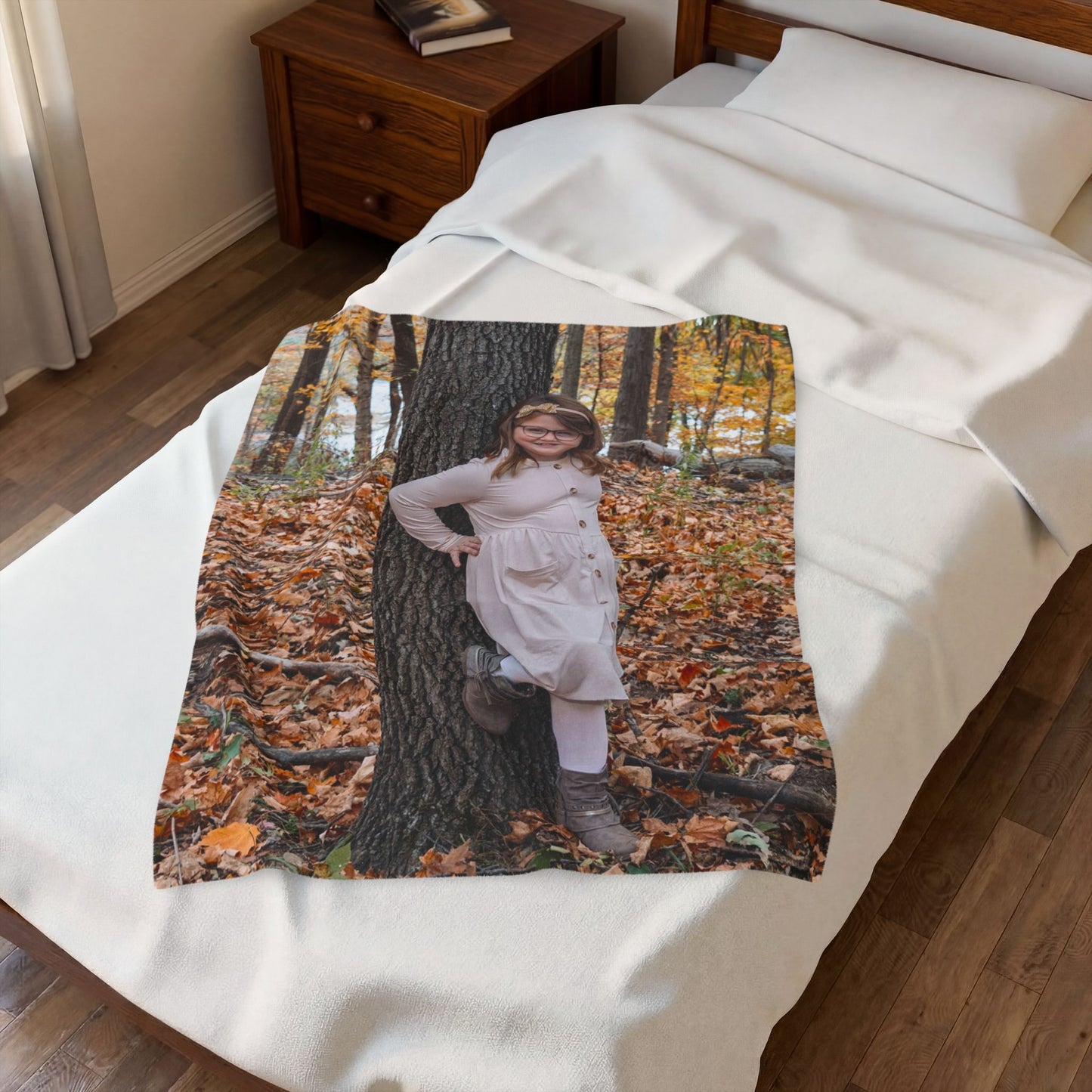 Personalized Velveteen Plush Blanket - Custom Photo Cozy Throw for Kids & Family Gifts