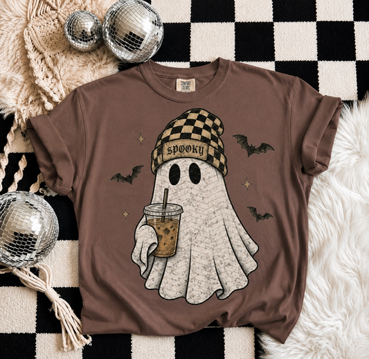 Spooky Ghost Coffee Graphic Tee