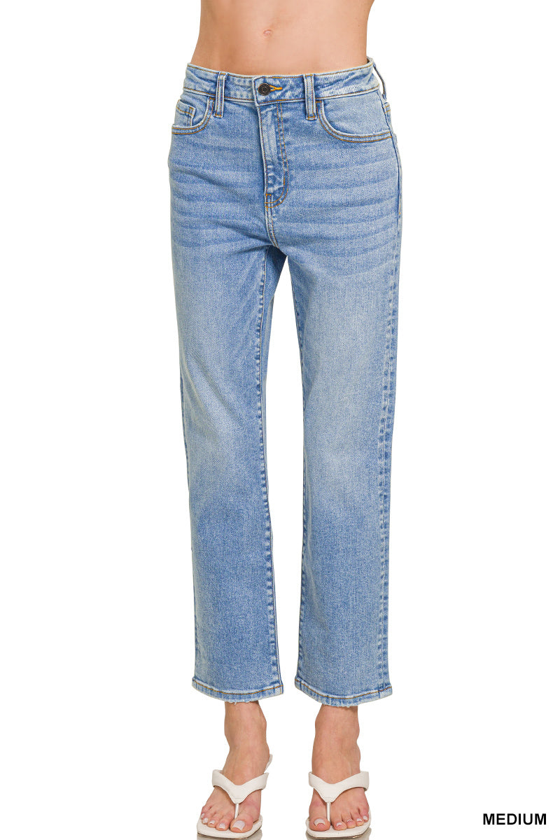 Zenana Cropped Basic Denim