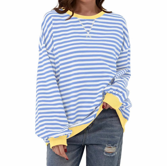 Blue/Yellow Oversized Crewneck