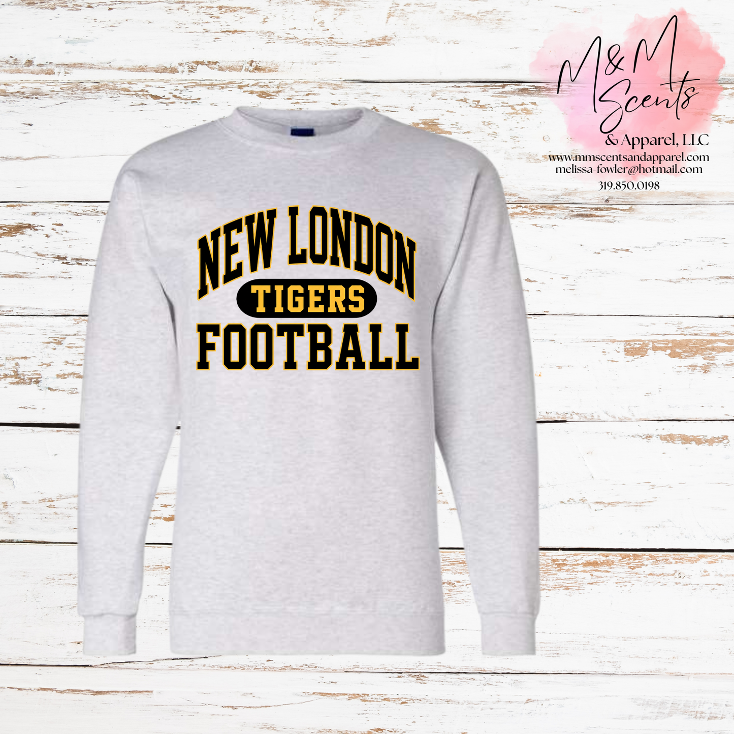 Vintage New London Tigers Football Crewneck Sweatshirt