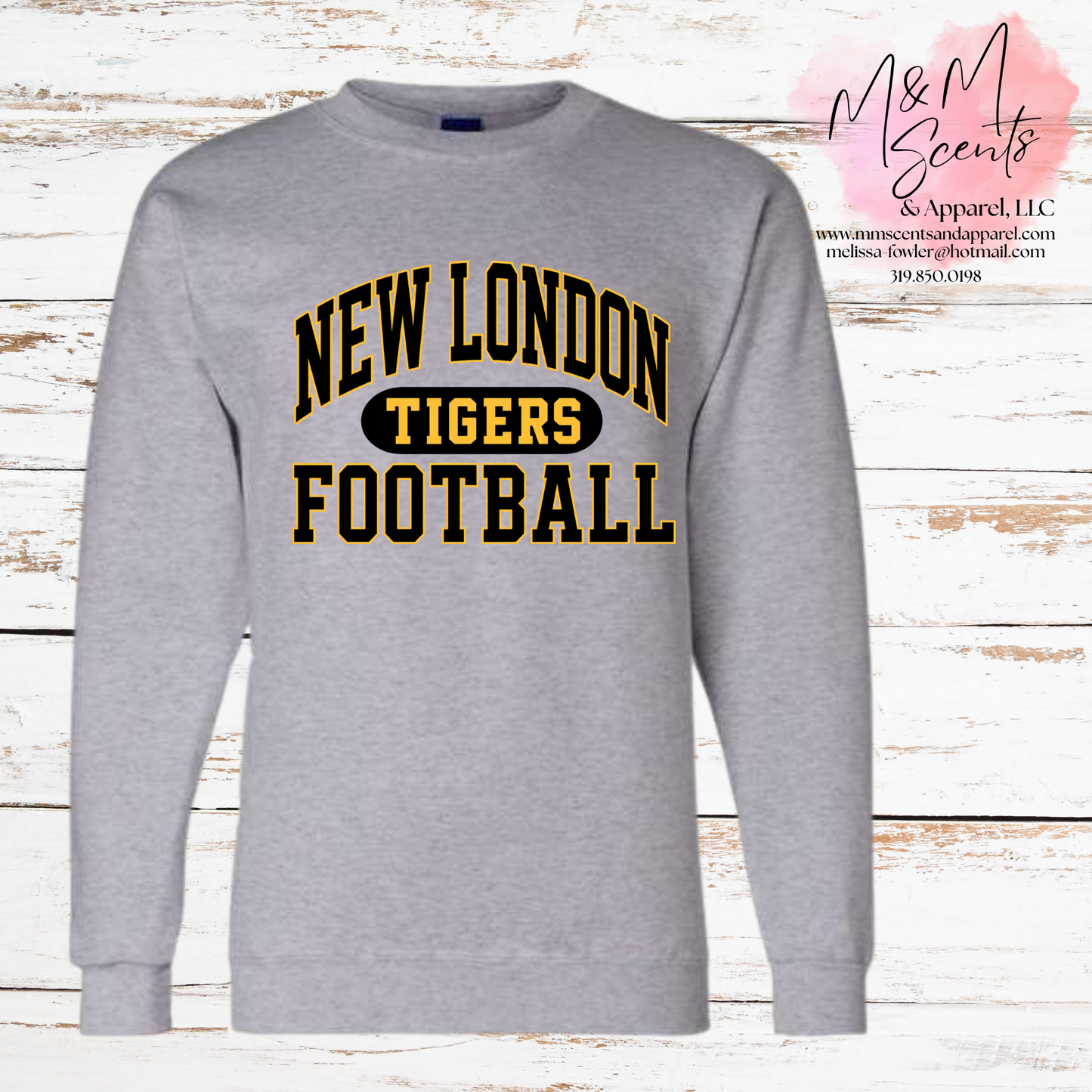 Vintage New London Tigers Football Crewneck Sweatshirt