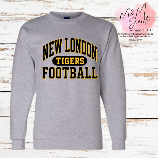 Vintage New London Tigers Football Crewneck Sweatshirt
