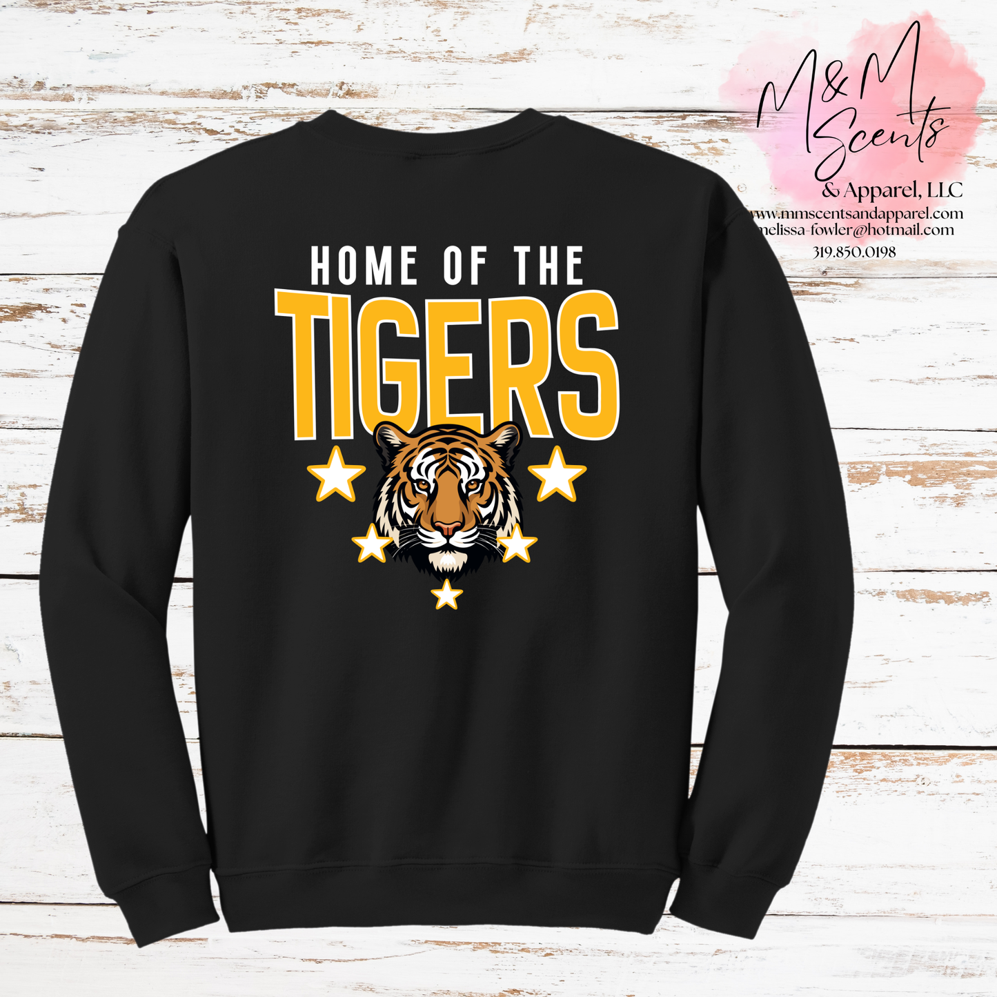 Home of the Tigers Crewneck Sweatshirt | New London Tigers School Spirit Sweatshirt
