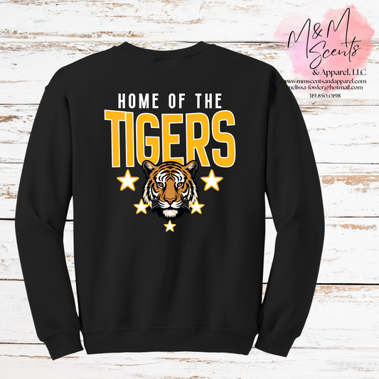 Home of the Tigers Crewneck Sweatshirt | New London Tigers School Spirit Sweatshirt