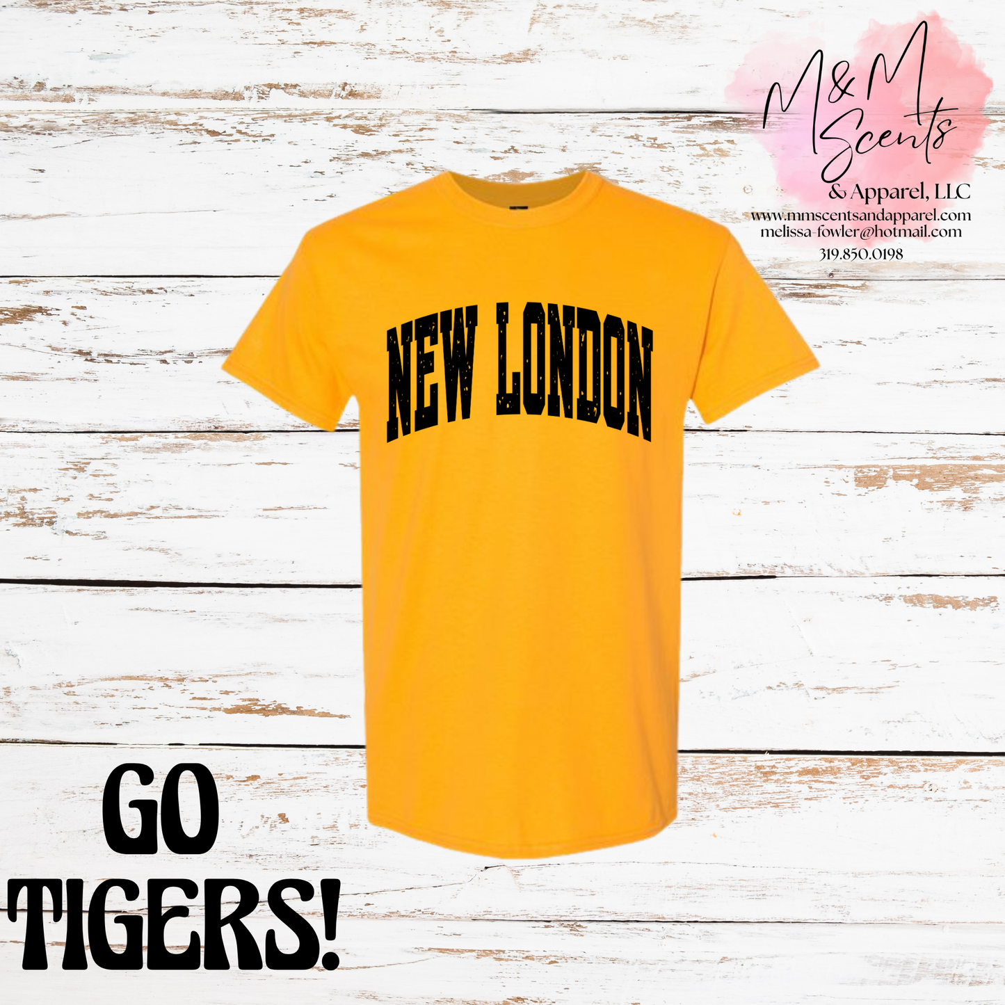 New London Arch Graphic Tee | Classic School Spirit Shirt | Multiple Colors