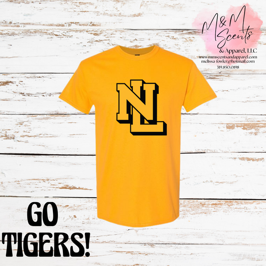 New London NL Logo Tee | Classic School Spirit Shirt