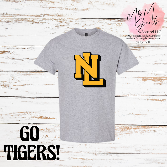 New London NL Logo Tee | Classic School Spirit Shirt