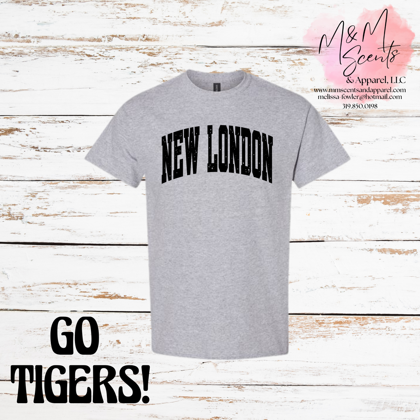 New London Arch Graphic Tee | Classic School Spirit Shirt | Multiple Colors
