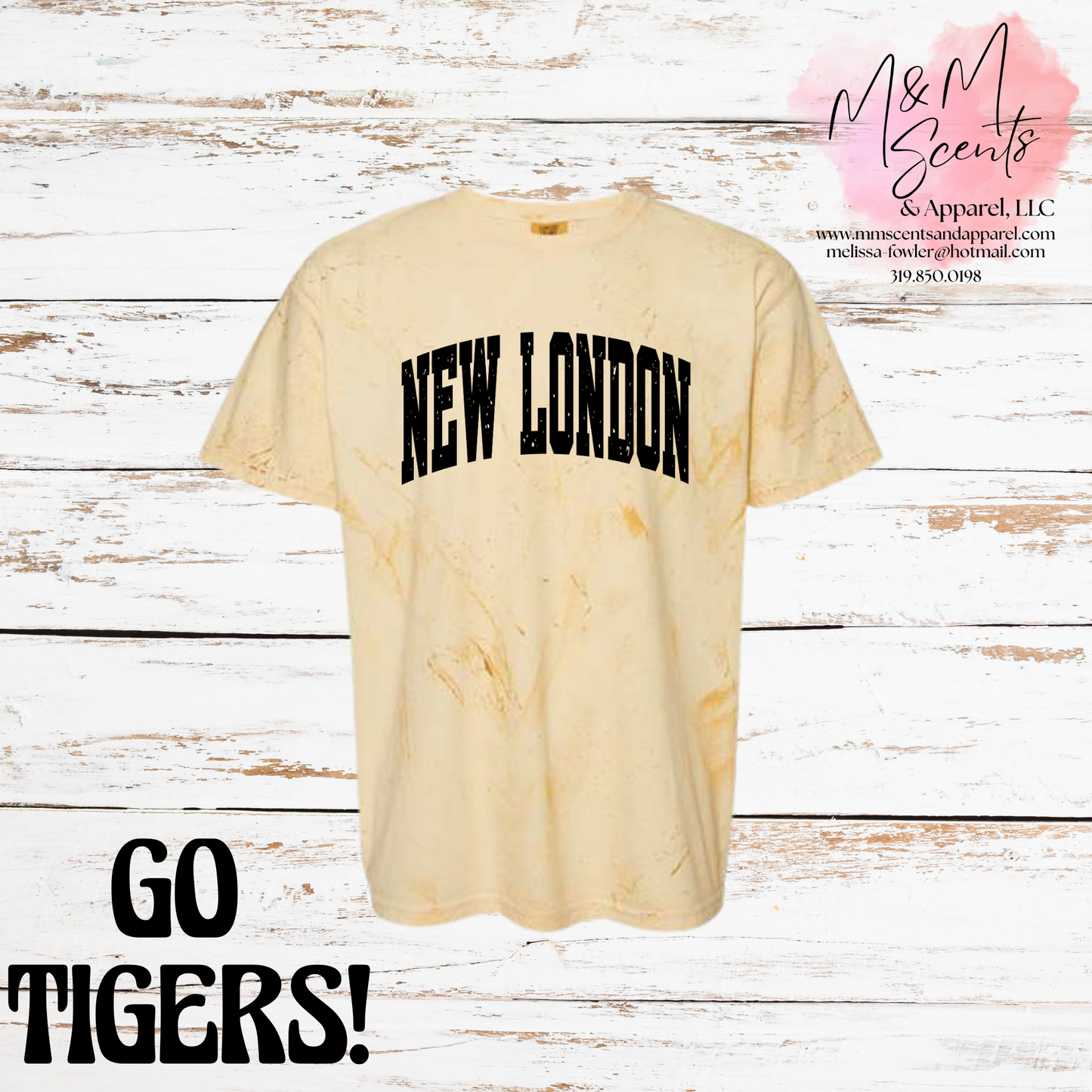 New London Arch Graphic Tee | Classic School Spirit Shirt | Multiple Colors