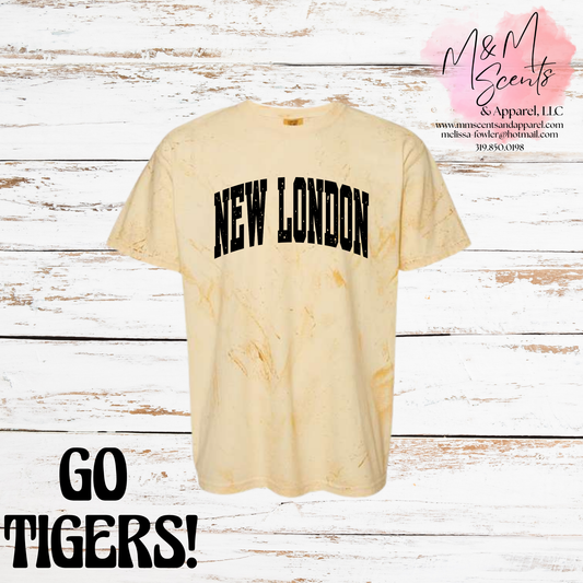 New London Arch Graphic Tee | Classic School Spirit Shirt | Multiple Colors